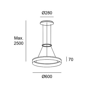 LED Pendelleuchte CIRC Round D600, weiss