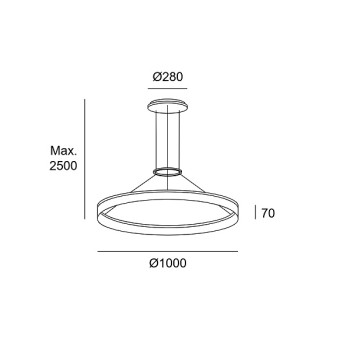 LED Pendelleuchte CIRC Round D1000, weiss matt