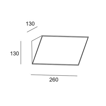 LED Wandleuchte CURIE PC 260mm, weiss