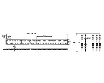 NOSER High Power LED-Strip, white , 5800-6500K, INDOOR, 12VDC, 79W