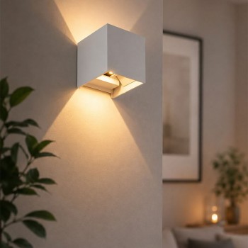 LED Wandleuchte RIBERA, IP54, weiss