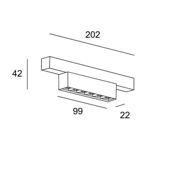 LED Leuchte Casambi BENTO Niederspannung 6-flg., schwarz