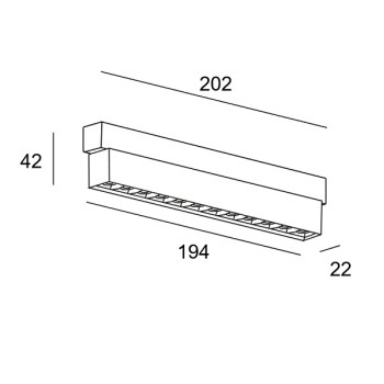 LED Leuchte Casambi BENTO Niederspannung 12-flg., schwarz