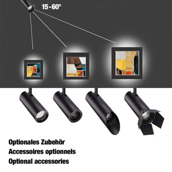 NOSER Euro-Track LED spotlight ‘ZOOM IT’ 15W, blanc