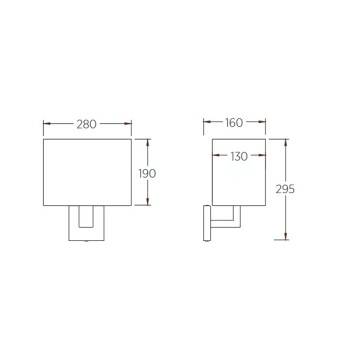 Applique murale KEA, nickel mat