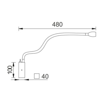KNAPSTEIN LED Wandleuchte BANU, nickel matt
