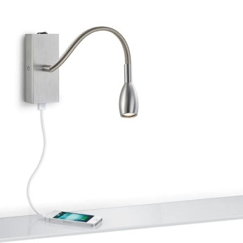 KNAPSTEIN LED Wandleuchte ASTA, nickel matt