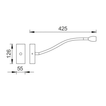 KNAPSTEIN LED Wandleuchte ASTA, nickel matt