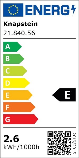 KNAPSTEIN LED Wandleuchte ASTA, nickel matt - braun stoffummantelt