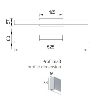 KNAPSTEIN LED Wandleuchte LENE-W, nickel matt
