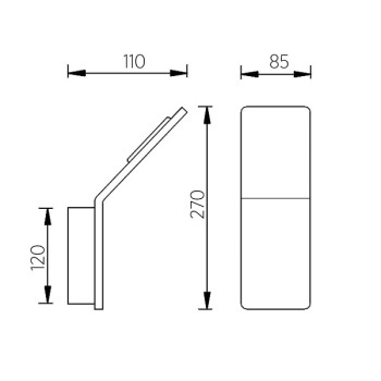 KNAPSTEIN LED Wandleuchte AVA, nickel matt