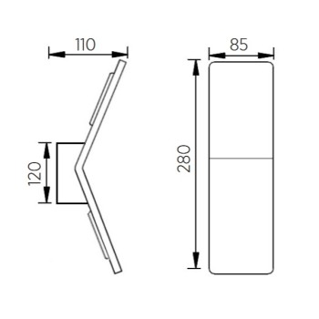 KNAPSTEIN LED Wandleuchte ADA, schwarz