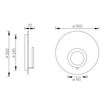 KNAPSTEIN LED Wandleuchte MEGGI, effekt bronze - schwarz