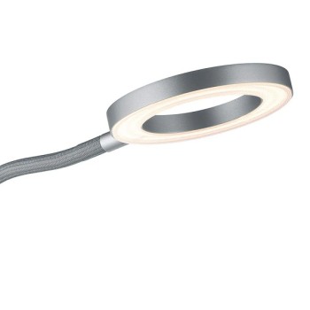 KNAPSTEIN LED Wandleuchte TESSA-W-Flex, graphit anthrazit - Flexschlauch stoffummantelt grau