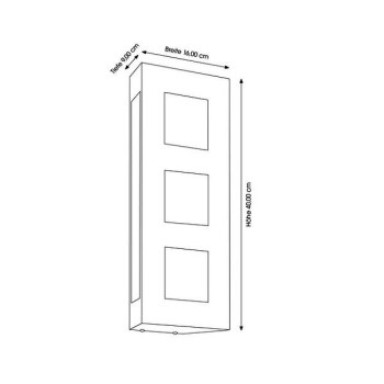 Wandleuchte CMD 26, E27, edelstahl