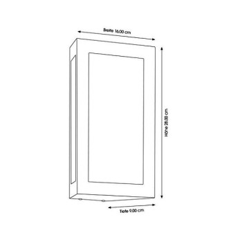 Wandleuchte CMD 28/BM, E27, edelstahl