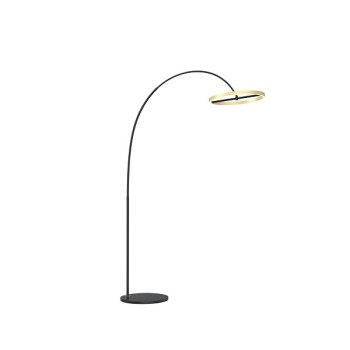 LED floor lamp BREST, black - gold