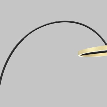 LED floor lamp BREST, black - gold