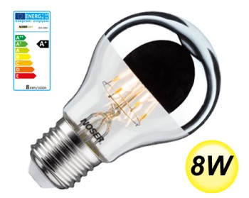 NOSER-LED LED A60 Mirror Head, E27, 8W, 960lm, warm white - 2700?K