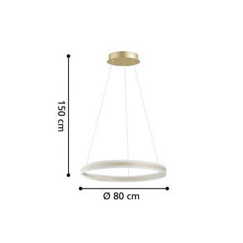 LED Pendelleuchte TONARELLA, 2-flg., champagner