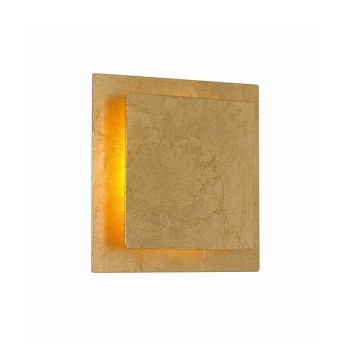 LED Wall Light BAYONNE, square, gold