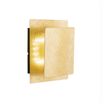 LED Wall Light BAYONNE, square, gold