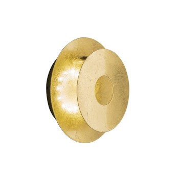 LED Wall Light BAYONNE, round, gold