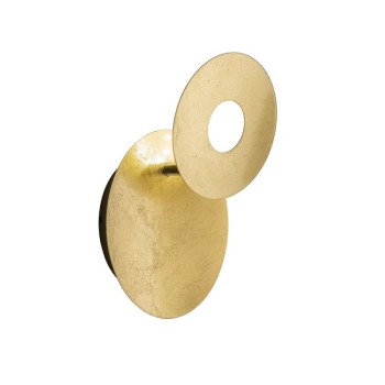 LED Wall Light BAYONNE, round, gold