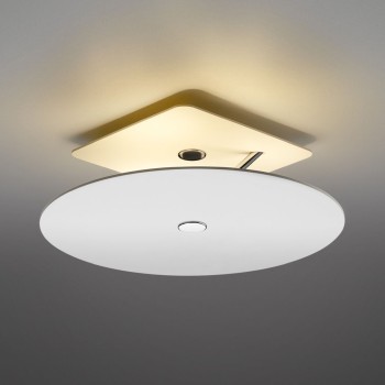 Ceiling luminaire BEAMYUP, Ø450 x 140mm, matt white
