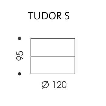 Deckenleuchte TUDOR S, TW, Ø120 x 95mm, schwarz matt