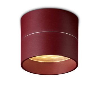 Ceiling luminaire TUDOR S, Ø120 x 95mm, matt red
