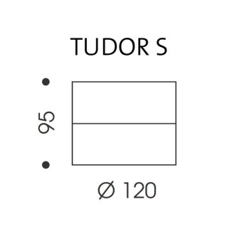 Deckenleuchte TUDOR S, TW, Ø120 x 95mm, rot matt