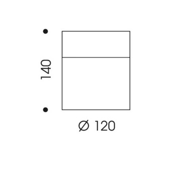 Luminaire de plafond TUDOR M, Ø120 x 140mm, matt noir