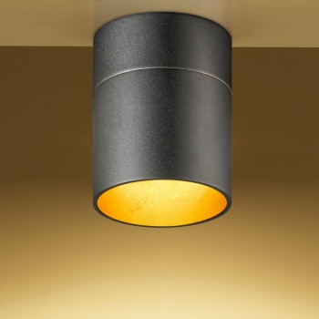 Ceiling luminaire TUDOR M, Ø120 x 140mm, matt black 