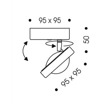 Wand- und Deckenleuchte KELVEEN, Aufbau, Abstrahlwinkel 40°, weiss matt