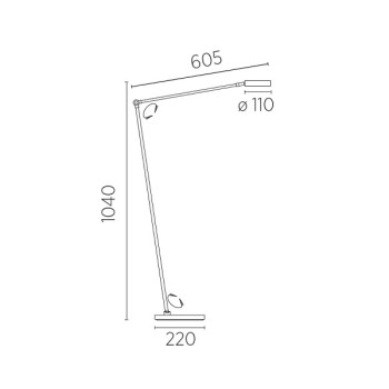 LED-Leseleuchte THEA-S, schwarz