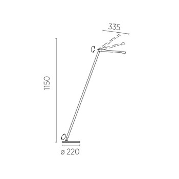 LED-Leseleuchte DINA-S, nickel matt