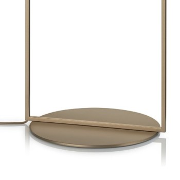 ALVA floor lamp, bronze effect – white chintz shade