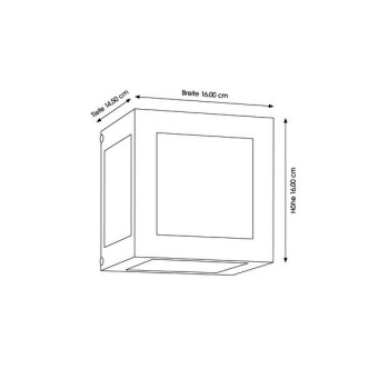 Wandleuchte CMD 41, E27, edelstahl