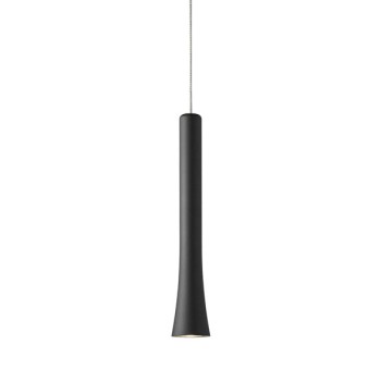 Pendant luminaire RIO, 1 light, matt black, 220-240V, 50-60Hz, LED, 2700K, 1350lm, 11.2W, CRI>90, externally dimmable (CASAMBI), Integrated LED, canopy brushed aluminium