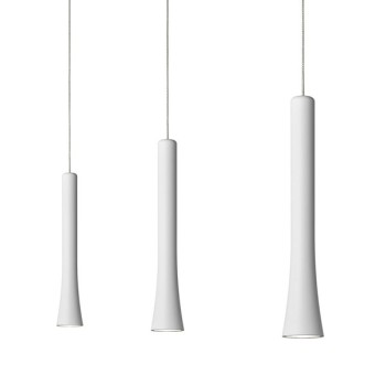 Pendant luminaire RIO, 3 light, matt white, 220-240V, 50-60Hz, LED, 2700K, 3x 1350lm, 33.6W, CRI>90, externally dimmable (CASAMBI), Integrated LED, canopy matt white