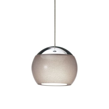 Pendant luminaire BALINO, chrome, 220-240V, 50-60Hz, LED, 2700K, 1050lm, 11.2W, CRI>90, externally dimmable (CASAMBI), Integrated LED, canopy chrome, diamont grey shade