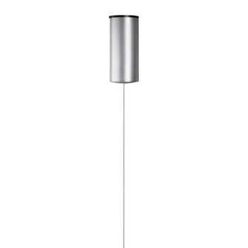 Pendant luminaire BALINO, chrom matt, 220-240V, 50-60Hz, LED, 2700K, 1050lm, 11.2W, CRI>90, externally dimmable (CASAMBI), Integrated LED, canopy brushed aluminium, frosted shade