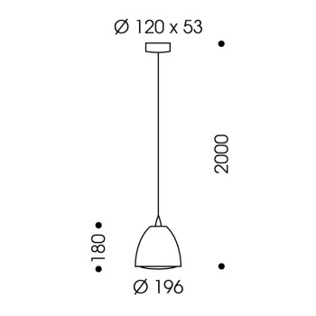 Pendant luminaire GATSBY, HV LED, chrome, 230V, 50-60Hz, LED, 2700K, 1150lm, 18W, CRI>90, extern dimmable (trailing edge), integrated LED, A+