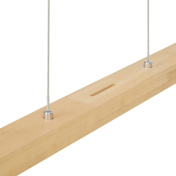 LED Hängeleuchte / Pendelleuchte WOODY, buche/nickel matt