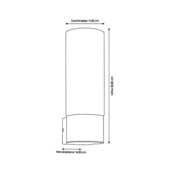 Wandleuchte CMD 43, E27, edelstahl