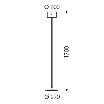 OLIGO Lampadaire TROFEO, champagner, Abat-jour innen champagner