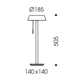 OLIGO Table Luminaire GLANCE, straight, cashmere