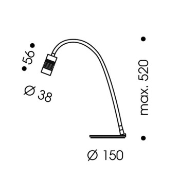 OLIGO Lampe de Table JUST A LITTLE, aluminium bross