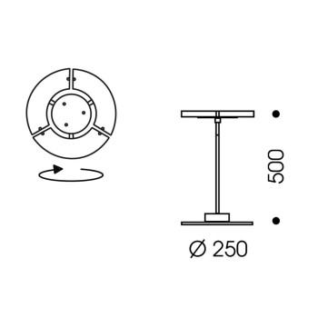 OLIGO Lampe de Table TRINITY, matt graphite